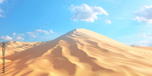 Beautiful Desert Dune Background  Golden Waves  Desert Sand Dune Background - Ai Generated