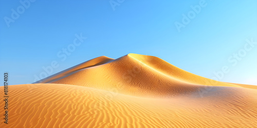 Beautiful Desert Dune Background  Golden Waves  Desert Sand Dune Background - Ai Generated