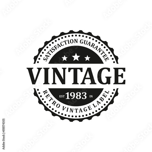 Classic Vintage Retro Label Badge Logo Vector Template