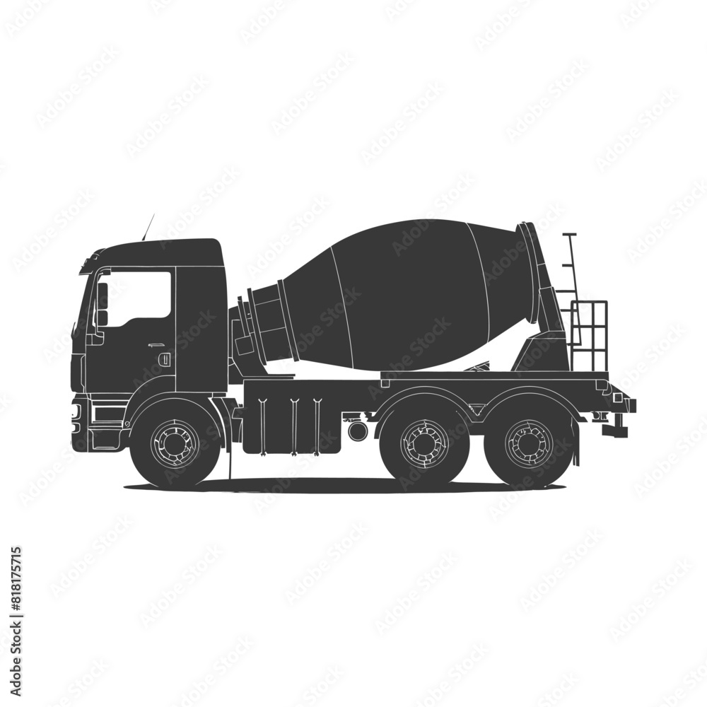 silhouette concrete mixer truck black color only silhouette concrete mixer truck black color only