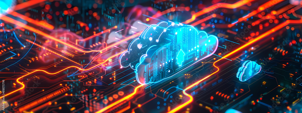 Digital Cloud Connectivity Concept