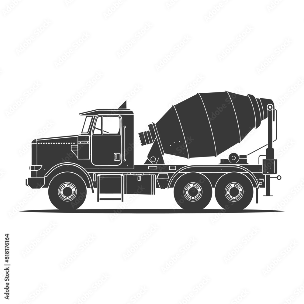 silhouette concrete mixer truck black color only silhouette concrete mixer truck black color only