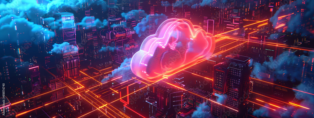Digital Cloud Connectivity Concept Digital Cloud Connectivity Concept