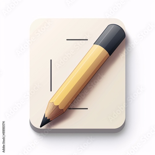 imple pencil outline icon  photo