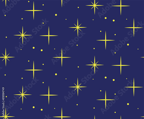 SImple gold stars and dots night