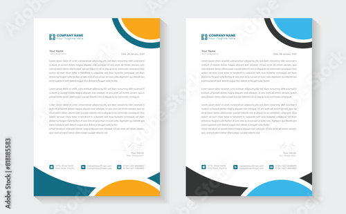 Modern Creative & Clean business style letterhead bundle of your corporate project design. Set to print. modern business letterhead in design. Elegant template design in minimalist. Print ready A4