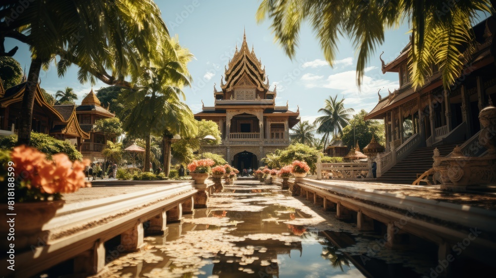 Beautiful Karon Temple in Phuket, Thailand on a Sunny Summer Day Beautiful Karon Temple in Phuket, Thailand on a Sunny Summer Day