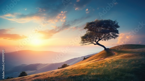 sunset in the mountains © Wallpaper