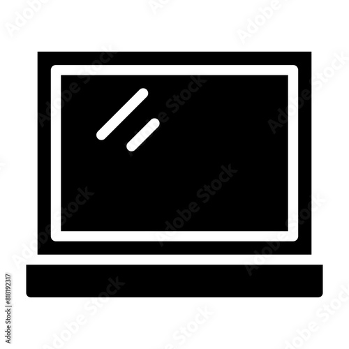 Laptop Glyph Icon Design photo