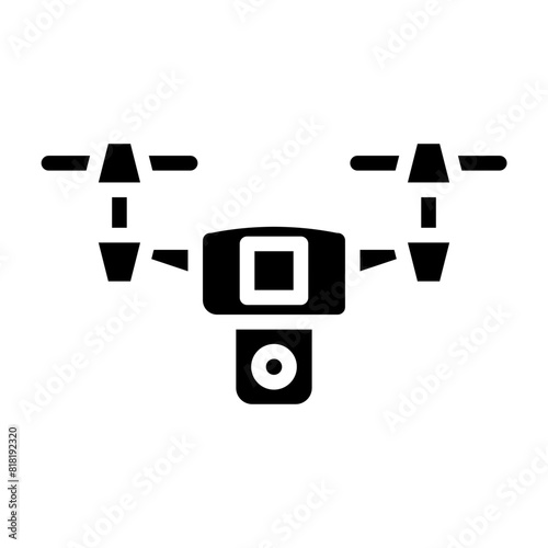 Quadrocopter Glyph Icon Design