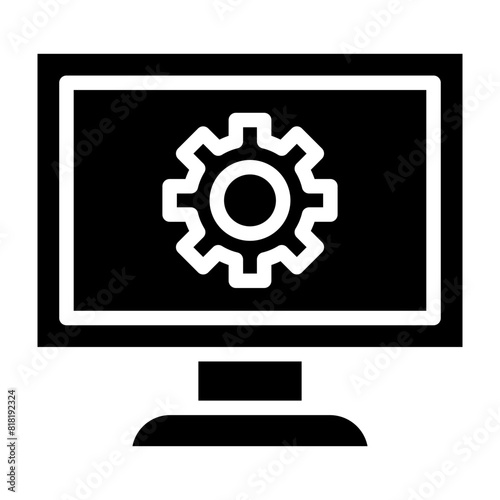 Monitor Glyph Icon Design