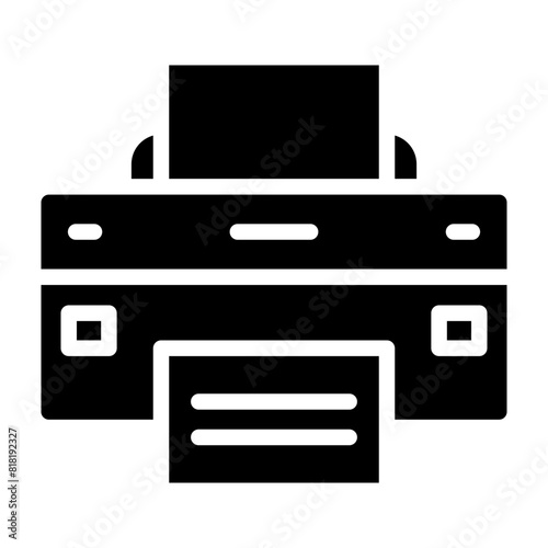 Printer Glyph Icon Design