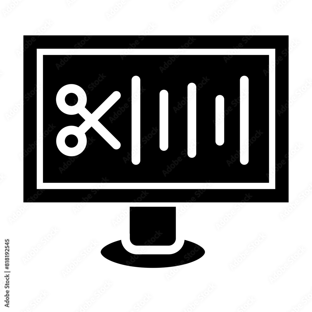 Audio Editing Glyph Icon Design Audio Editing Glyph Icon Design
