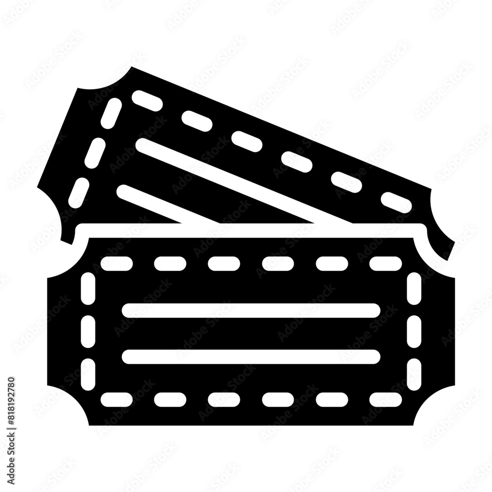 Movie Ticket Glyph Icon Design Movie Ticket Glyph Icon Design