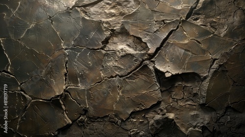  A tight shot of wooden bark, resembling a cracked animal hide photo