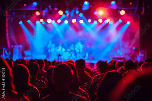 Celebrity captivating the audience with their performance during an enchanting evening stage show photo