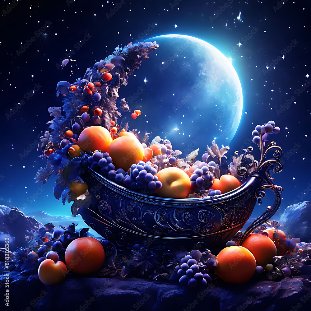 fruit in water splash