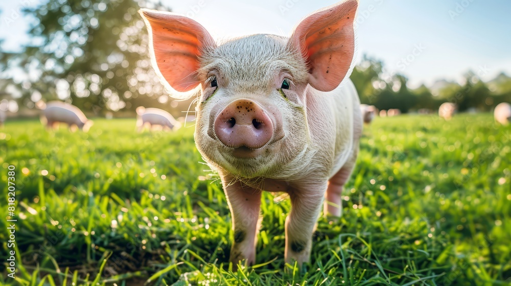 a blurred pig in the foreground a blurred pig in the foreground