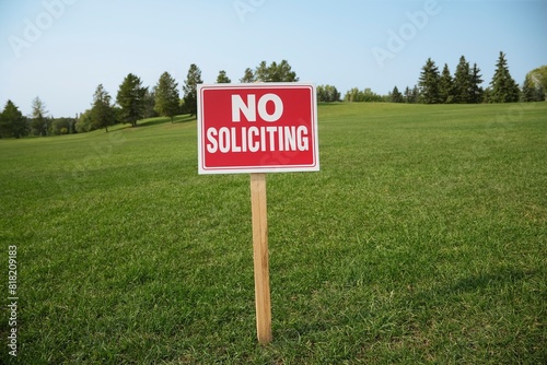 No Soliciting Sign