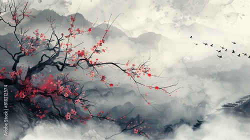 Chinese style illustration