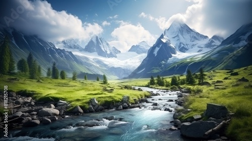 Beautiful mountain landscape, HD 4K wallpaper