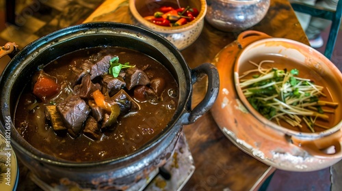 Barreado. slow-cooked beef stew from the state of Paraná photo