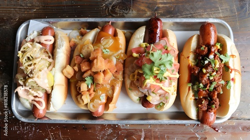 Cachorro-quente - Brazilian-style hot dogs with unique toppings photo