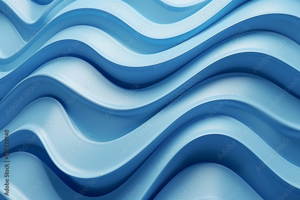 Three dimensional of blue wavy pattern Three dimensional of blue wavy pattern