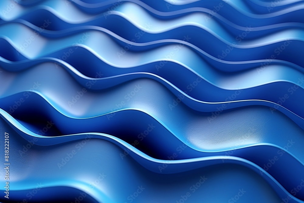 Three dimensional of blue wavy pattern Three dimensional of blue wavy pattern