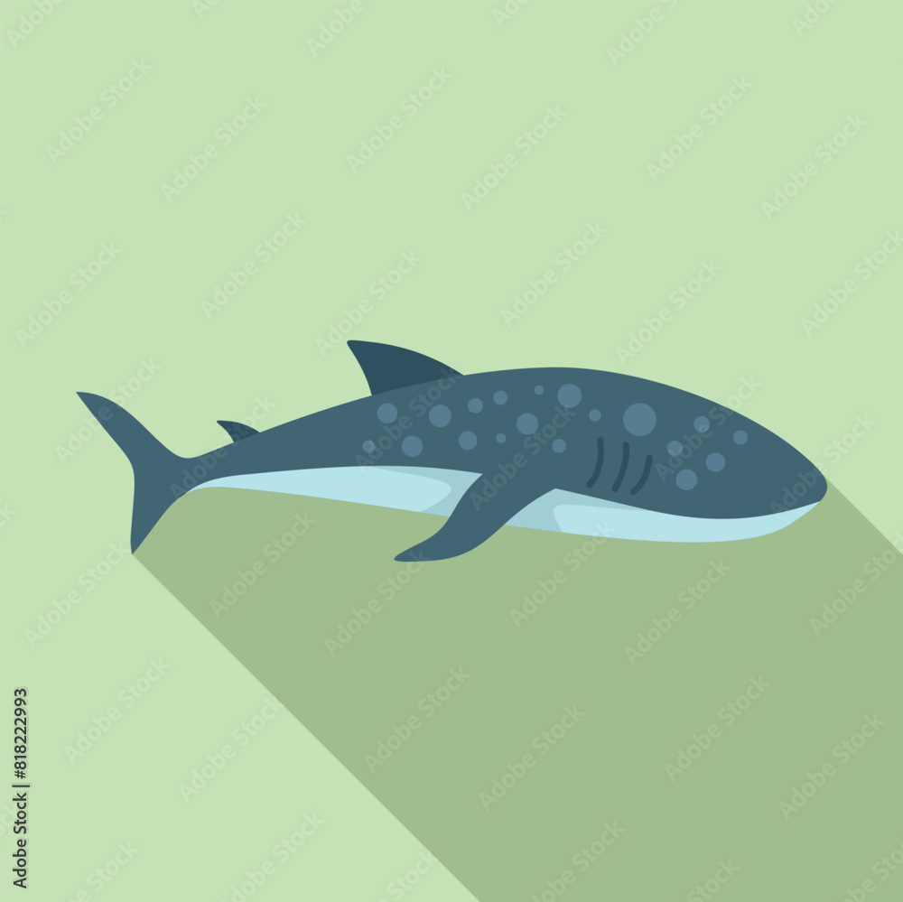 Flat design vector of a cute cartoon whale, perfect for educational and marine themes Flat design vector of a cute cartoon whale, perfect for educational and marine themes
