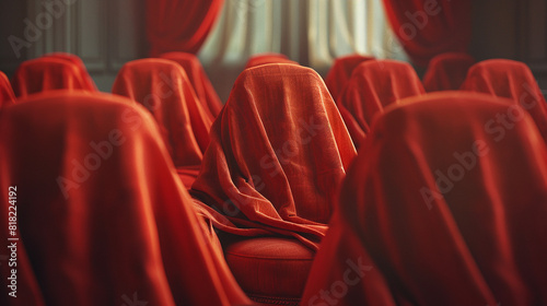 Draped over chairs, they await, offering softness to weary souls.