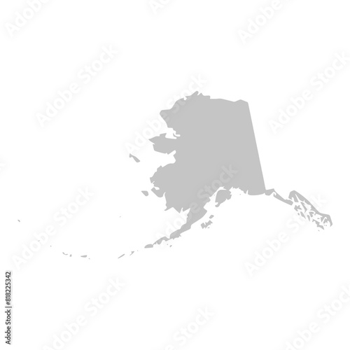 Alaska is shown in a gray color
