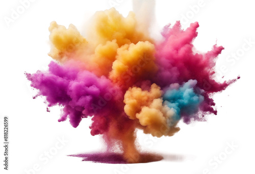 colorful isolated smoke sky magenta light white paint blue key color concept explosion clouds holi powder cloud print yellow CMYK abstract cyan 