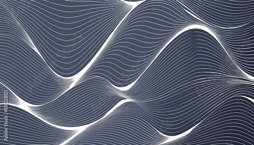 illustration of tsunami sea ocean wave curve pattern drawing painting style abstract for background © Quality Stock Arts