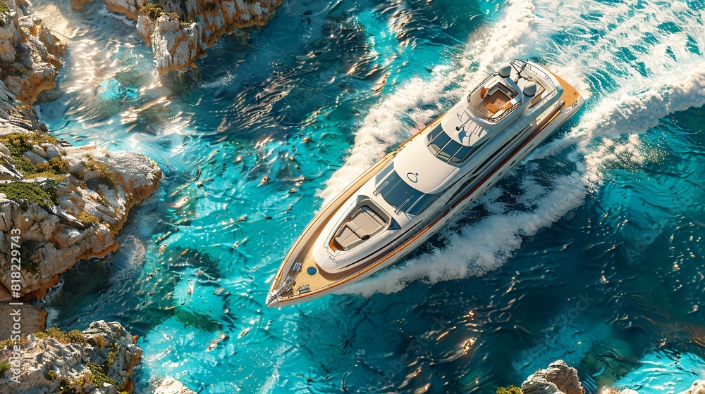 Fototapeta premium boat in the sea