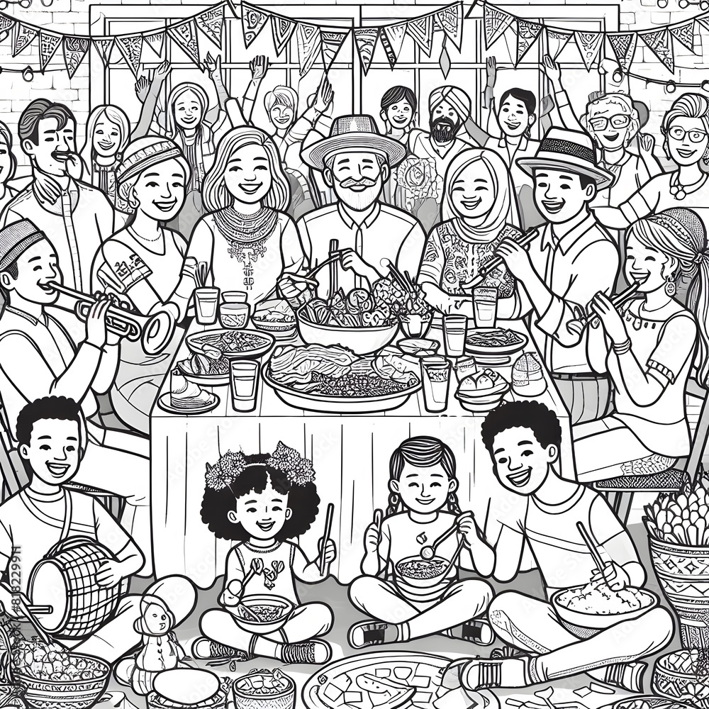 Diverse People Coloring Pages Fun and Educational Activities for All Ages Microstock Art Diverse People Coloring Pages Fun and Educational Activities for All Ages Microstock Art