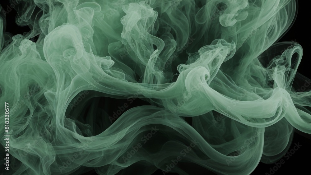 Abstract liquid smoke background. Green color ink dynamic motion background Abstract liquid smoke background. Green color ink dynamic motion background