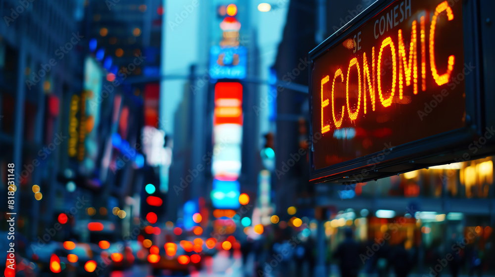 Background with text ECONOMIC Background with text ECONOMIC