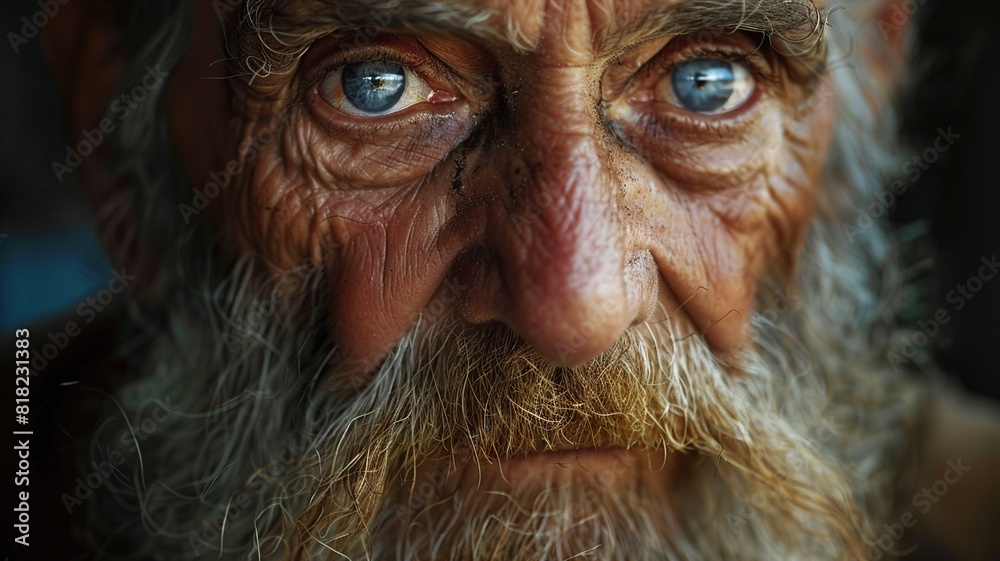 Elderly man's face with a deep, contemplative gaze. Ideal for themes of wisdom, experience, and the passage of time. Elderly man's face with a deep, contemplative gaze. Ideal for themes of wisdom, experience, and the passage of time.
