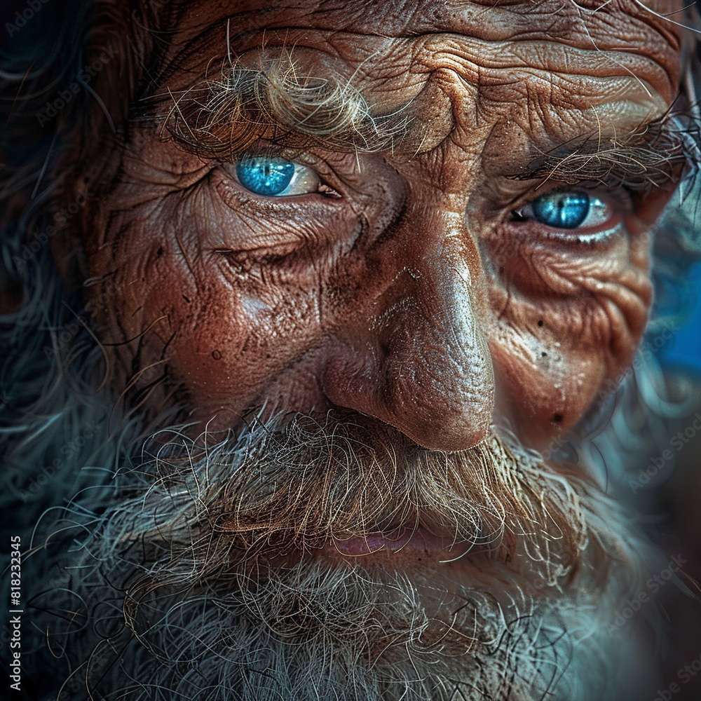 Elderly man's face with a deep, contemplative gaze. Ideal for themes of wisdom, experience, and the passage of time. Elderly man's face with a deep, contemplative gaze. Ideal for themes of wisdom, experience, and the passage of time.