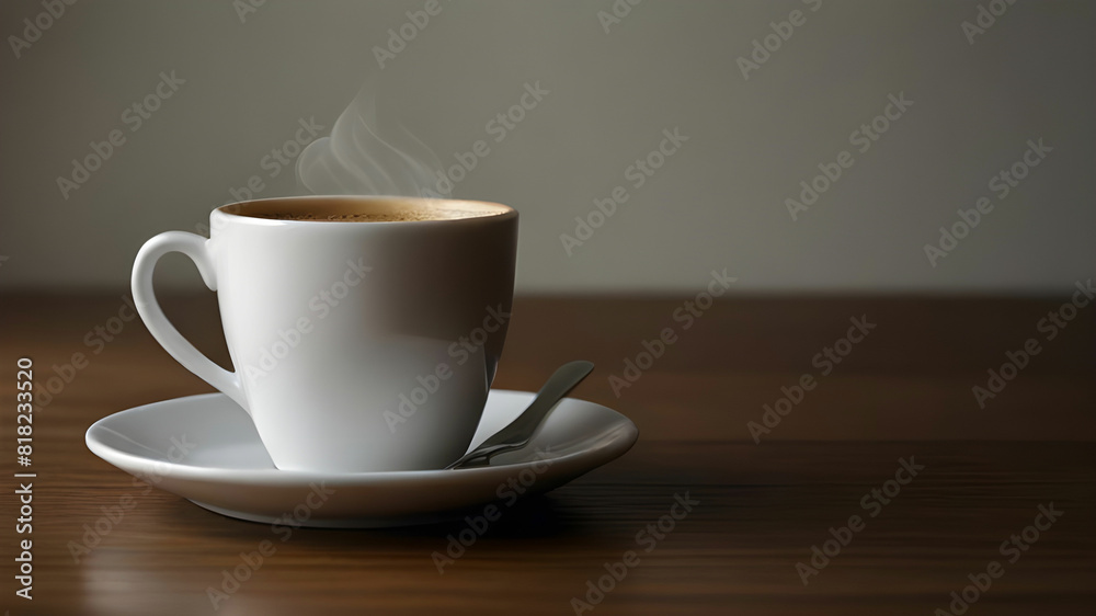 A cup of coffee with copy space for an image A cup of coffee with copy space for an image