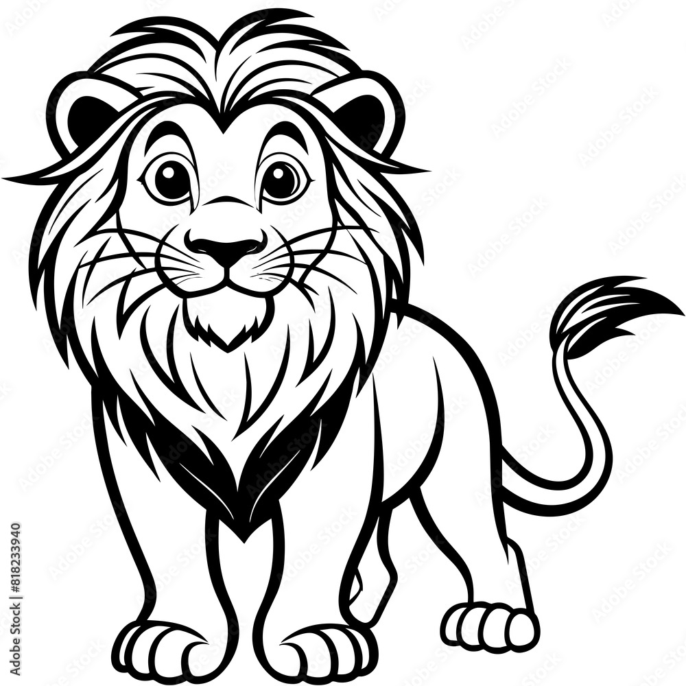 Obraz premium lion vector illustration