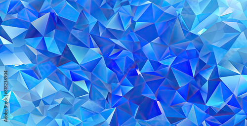 Abstract blue background with triangles. Created with Ai