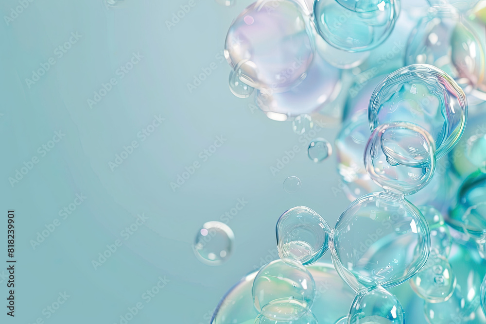 Blue underwater scene with bubbles, great for aquatic designs. Suitable for spa, wellness, or underwaterthemed projects. Ideal for social media posts.
