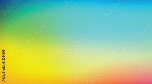 Abstract color gradient background grainy green blue yellow noise texture backdrop banner poster header cover design