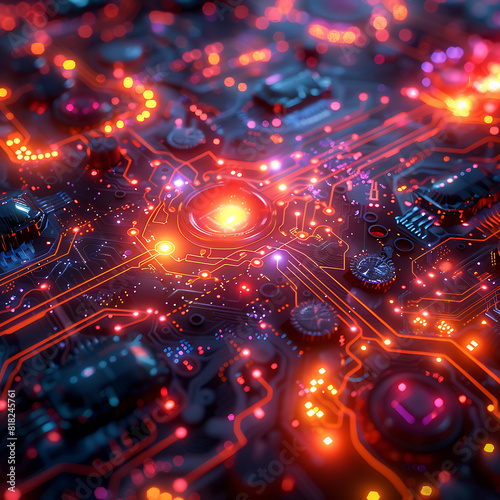 Neon Dreams: Abstract Textures & Futuristic Visions photo