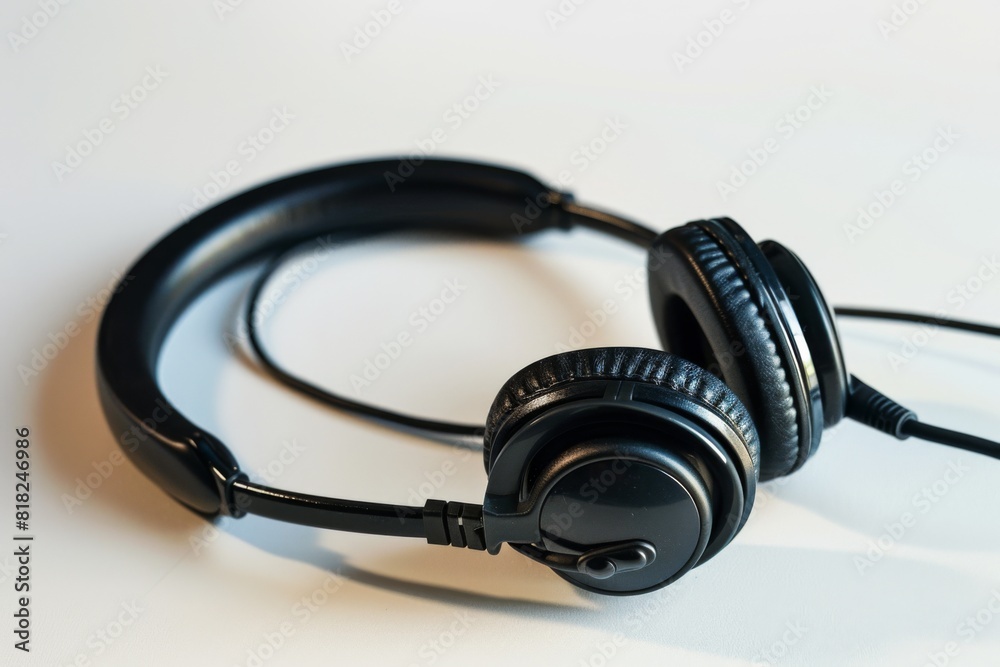 Headphones that are on a table Headphones that are on a table