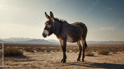 donkey with nature background