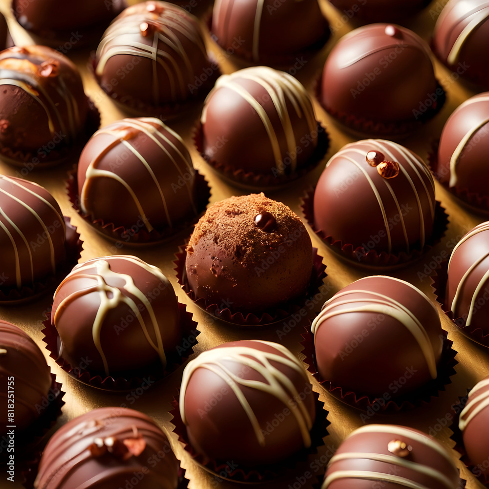 World Chocolate Day 3D Rendering with Mint Chocolate of Chocolate Pieces World Chocolate Day 3D Rendering with Mint Chocolate of Chocolate Pieces