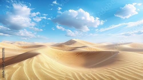 beauty of desert dunes as golden sands stretch towards the horizon